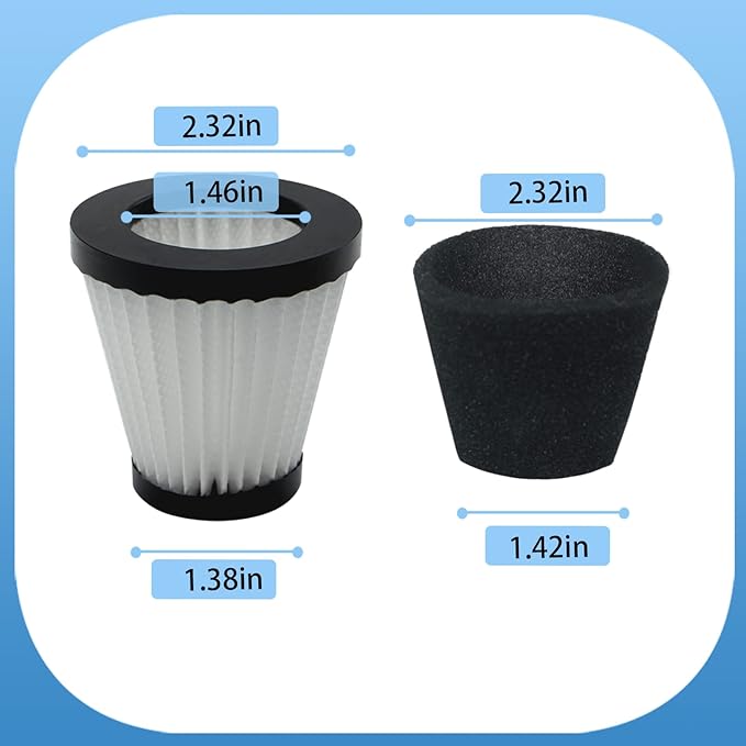 3 Pack F117 Scorption Filter Compatible with Dirt Devil Scorpion Models SD20005RED SD30025B BD22025, Compare to Part# AD40117 (3 Pack Hepa Filter & 6 Pack Sponge Filter)
