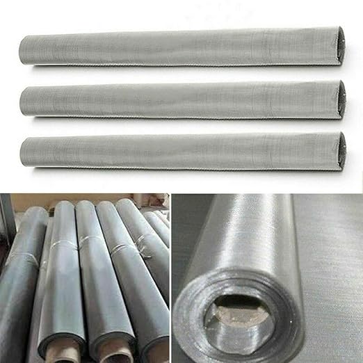 LTKJ 304 Stainless Steel Woven Wire 200 Mesh 75 Micron Fine Screen Mesh Steel Woven Mesh for Filter Mesh, Filtration Cloth, 11.8 x 23.6 Inch
