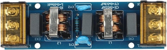 Two-Stage Low-Pass for EMI Power Filter Board 6A/25A High-Frequency Noise Suppression for Measuring Instruments Automation Systems Inverters and Communication Equipment(6A)