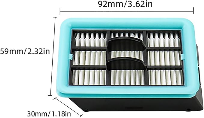 Replacement Vacuum Cleaner Roller Brush HEPA Filter for Bissell Crosswave HF2/3845N/3831 Floor Scrubber Parts, 2 Roller Brush 2 HEPA Filter