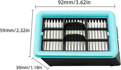 Replacement Vacuum Cleaner Roller Brush HEPA Filter for Bissell Crosswave HF2/3845N/3831 Floor Scrubber Parts, 2 HEPA Filter
