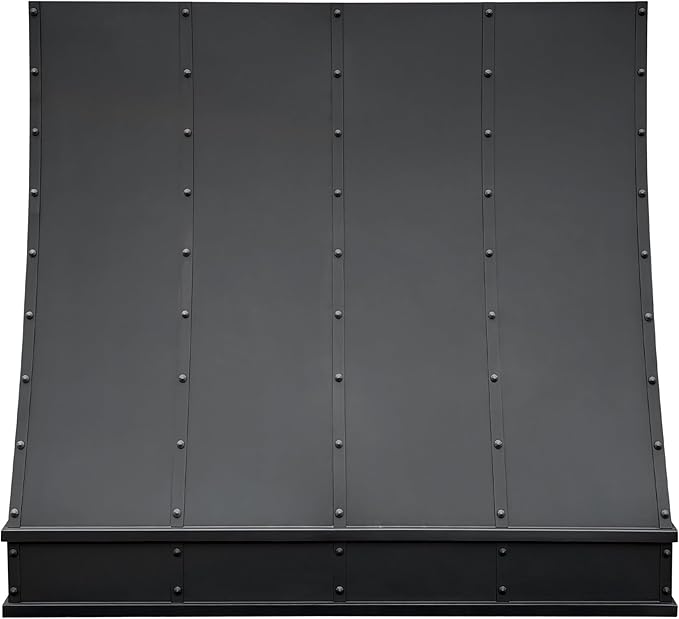 CT Copper Tailor Sloped Copper Vent Hood Wall Mount,54'' W,48''H,21''D,1260 CFM Exhaust Fan,Stainless Steel Vent,LED Light,Dishwasher-Safe Baffle Filters,VH8TR1