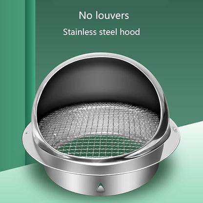 304 Stainless Steel Range Hood Exhaust Pipe, Weatherproof Cap, Exterior Wall air Outlet, Thickened Vent (Size : 200mm/7.87in)