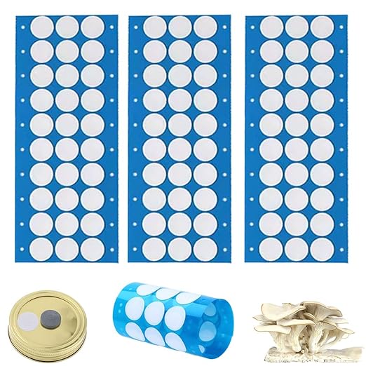 Synthetic Filter PaperStickers, 20 mm, 0.3 μm, Monotub Filter, Filter Discs Mycology - MonotubMushroom Fruiting Chamber Synthetic Filter Disc (90)