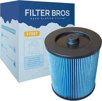 Filter Bros 17907 Fine Dust Replacement Fits Craftsman Shop Vacuums 5 Gal Plus