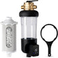 iSpring WSP50SL-ARJ-BP, NSF Certified, Whole House Spin Down Sediment Water Filter, 4 Modes Bypass, Includes Siliphos Helps Prevent Scale, Clear Housing, Jumbo Size, Touch-Screen Auto Flushing