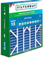 Filterbuy 20x25x6 Air Filter MERV 13 Optimal Smoke & Allergy Defense (1-Pack), Pleated HVAC AC Furnace Filters for AprilAire Space-Gard 201, 2200, 2250, & Lennox (Actual Size: 19.75 x 24.25 x 6.00)