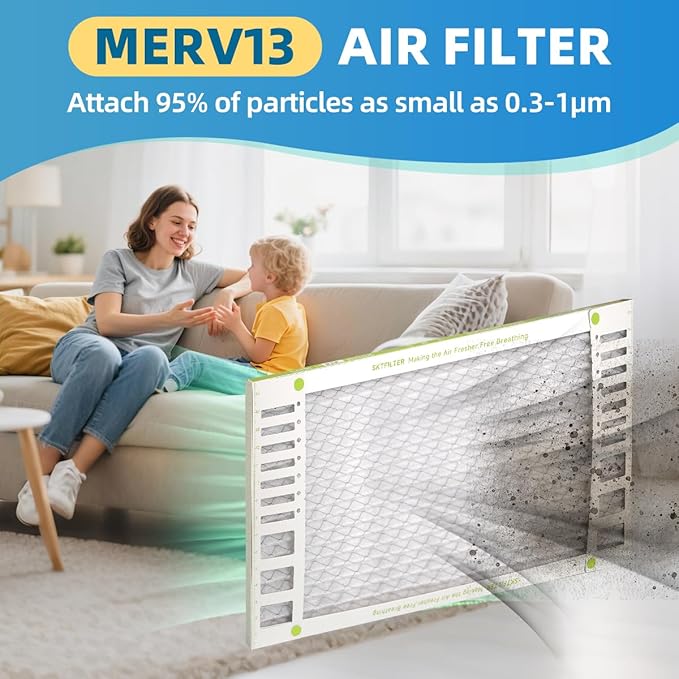 20x30x1 Air Filter AC Furnace MERV 13 Comparable with MPR 1900 FPR 10 HVAC Air Condition cabin Vent Fan Electrostatic Pleated Actual Size 19.49 x 29.49 x 0.75 6 Packs
