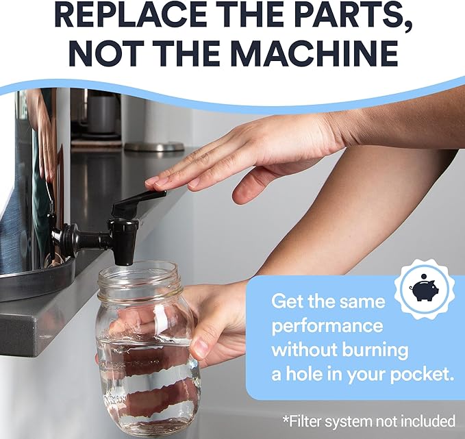 Impresa Gravity-Fed Water Filter Replacement Kit Compatible with Berkey, British Berkefeld Models - Silicone Water Filter Replacement Parts & Leak-Proof Seal