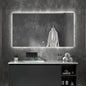 500 X800 mm Illuminated Backlit LED Bathroom Mirror, Wall Mounted Multifunction Bathroom Vanity Mirror with Lights and Demister Pad, Energy-Saving Illuminated Smart Mirror