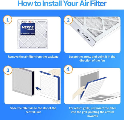 Filter King 29.5x36x1 Air Filter | 12-PACK | MERV 8 HVAC Pleated A/C Furnace Filters | MADE IN USA | Actual Size: 29.5 x 36 x .75"