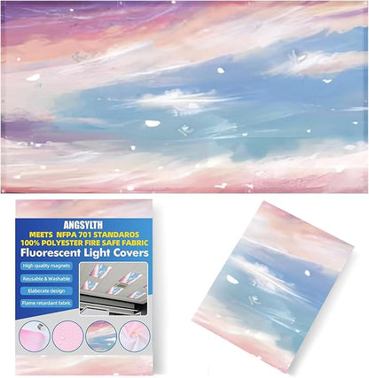 Fluorescent Light Covers - Classroom Covers for Ceiling Lights, 1 PCS 4 x 2 Feet Magnetic Light Filters, Classroom, Office Decor (Sunset glow)