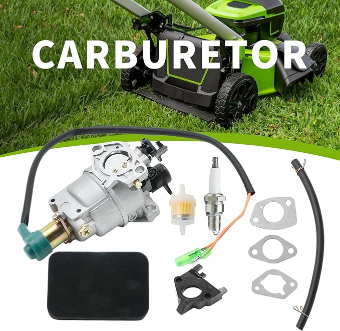Anxingo 16100-ZE3-704 Carburetor with Air filter Kit, Replacement for DF7000 DFD7000 7000ES 9000ES 420CC DJ190N Enngine Generator, Replaces JF390-I-04B 16100-ZF6-D42