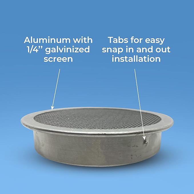 Aluminum Rain Barrel Screen - 4 Inch - Mosquito & Debris Protection - Diverter Kit - Rainwater Collection
