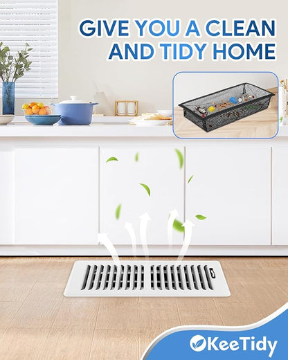 Floor Vent Screen Net, 4" x 10" Air Vent Screen Filter Mesh Catches Toys Snacks Pet Hair and Pet Food, Keeps Bugs Out for Home, 3 Pack