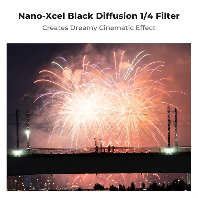 K&F CONCEPT 82mm Black Diffusion 1/4 Filter Mist Cinematic Effect Filter with 28 Multi-Layer Coatings Waterproof/Scratch Resistant for Video/Vlog/Portrait Photography