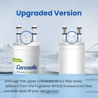 WF3CB Replacement Water Filter, Compatible with Frigidaire WF3CB, Pure Source 3, 706465, 242069601, 242086201, 242017800, WF425, Height 9 inches, Pack of 1