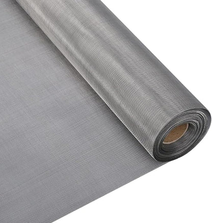 304 Stainless Steel Woven Wire Mesh, Metal Mesh Panel, 150 Mesh Ultra-Fine Filter Screen for Cabinet Ventilation & Window Screen Replacement, Wire Cloth, Insect Barrier