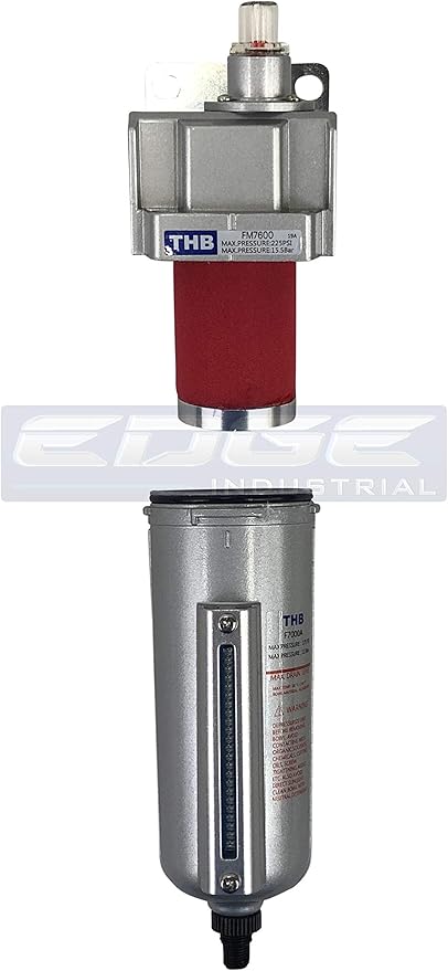 Heavy Duty Industrial Grade COALESCING Filter with 0.01u Micron Element, Metal Bowl, REMOVES 99.98% Moisture, Vapor and Oil from Compressed AIR Lines, AUTO Drain (1/2" NPT, 5oz)