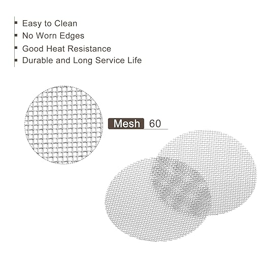 MECCANIXITY Pipe Screen Stainless Steel Screens, 3/4 Inch (19mm) Diameter for Pipe Filter, Pack of 120