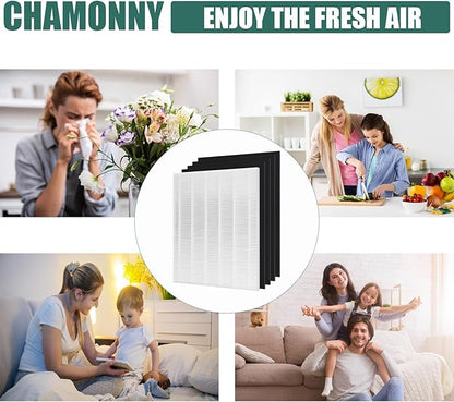 D360 True HEPA Replacement Filter D3, Compatible with D360 Air Purifier, Compare to D3 Filter, Item Number 1712-0101-02,2 H13 True HEPA Filters + 8 Activated Carbon Pre-Filters