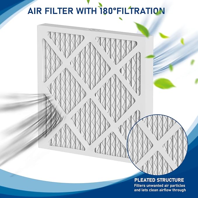 MERV-13 Air Filter Replacement Set Compatible with AlorAir PureAiro HEPA Pro Air Scrubber and PureAiro HEPA Max Air Scrubber 770, 870, 970, 14.3×13.6×0.79 in, 5 Pack
