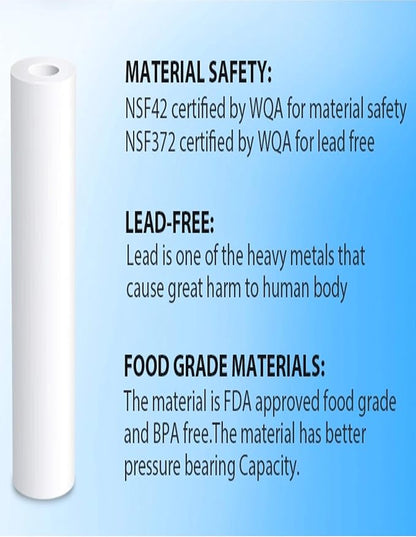 CFS – 4 Pack Replacement Water Filter Kit Includes Carbon Block, Polypropylene Sediment, & Inline Cartridges Compatible with Proline Plus RO System Models – Removes Bad Taste & Odor – White