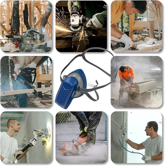 x6 H13 HEPA & x24 Active-Carbon Filter Set (Purifier Excluded). Prevent PM2.5, dust, and Reduce Light Odors. for Respirator PMPR-3SH mask. for Woodworking, Construction Work, Sanding, DIY.
