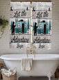 Farmhouse Bear Camper Van Tree Window Valance Curtains, Vintage Wood Grain Light Filtering Kitchen Valance with 3-inch Rod Pocket for Living Room Bathroom Bedroom,2 Panel,42x63In