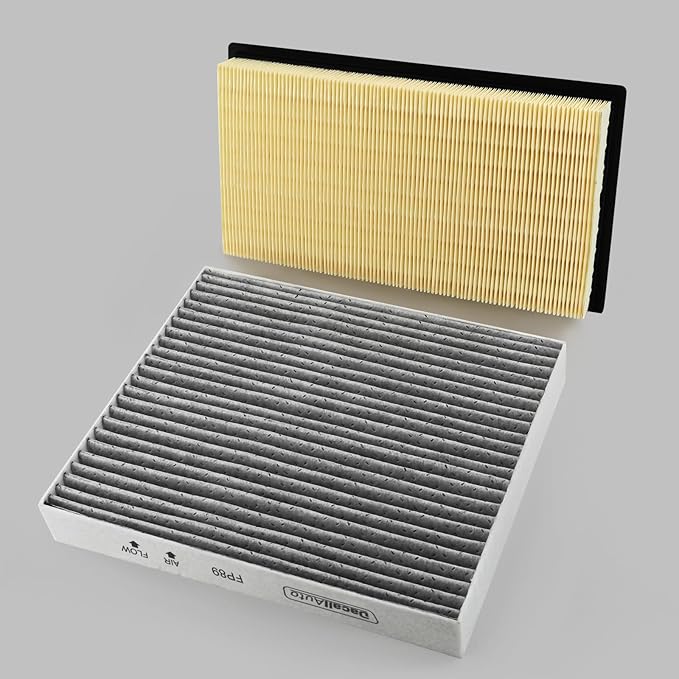 Engine & Cabin Air Filter Set for Ford Explorer 2.3L/3.0L (2020-2023); for Lincoln Aviator 3.0L (2020-2023); for Police Interceptor Utility 3.0L (2020-2024); Replace 7T4Z9601A, JX6Z9601A