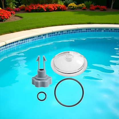 SF80110-1 Leaf Trap Cover Lid,Pool Leaf Trap Cover Lid,O-Ring & Valve,Fit for Intex 12 Inch (Pump Flow Rate: 2,100 GPH) Sand Filter Pump,NOT Fit for Intex 14&16 Inch,Sand Filter Pump Replacement Parts