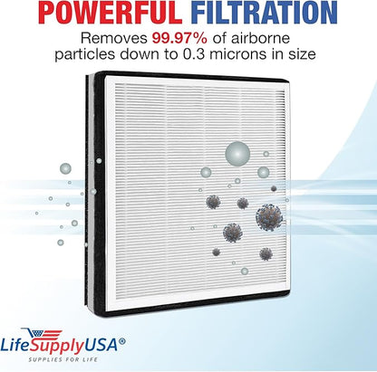 True HEPA + Carbon + Pre-Filter Compatible with Surround Air MT-8400SF Air Purifier by LifeSupplyUSA