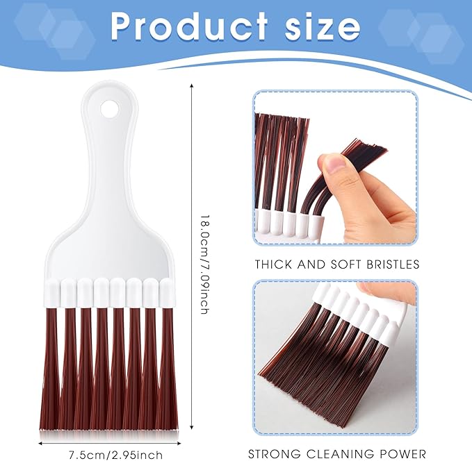 Boao 3 Pcs Ac Coil Cleaner Brush Fin Comb Double Sided Refrigerator Air Conditioner Evaporator Condenser Coil Stainless Steel Mini Split Brush Cleaning Kit HVAC Straightener for Ac Unit