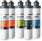 iSpring F5DS-NC Full Filter Replacement Set, Fits DS4B-NC & DS4S-NC Bottleless Water Dispenser, Up to 12 Months Based on Use & Water Quality, Includes 2x FPDS, 1x FGKDS, 1x FCNCDS and 1x FTDS