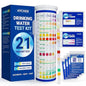 21 in 1 Accurate Drinking Water Testing Kits, 145 Strips + 4 Bacteria Tests, Well and Tap Water Test Kit, Home Test Strips for Lead, Fluoride, Chlorine, Hardness, pH, Iron, Copper, and More