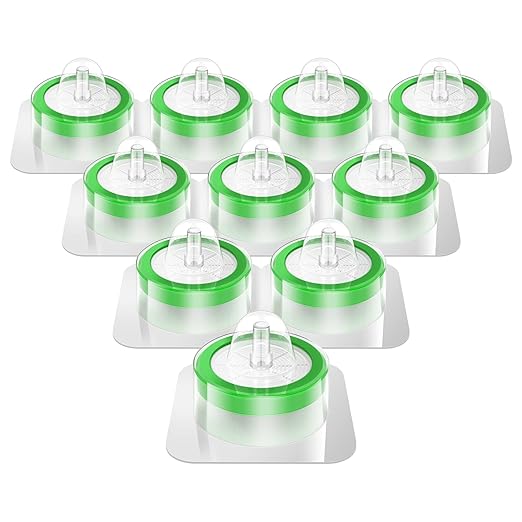 SimPure Sterile Syringe Filter PES 10 Pack, 0.22um Pore Size, 33mm Membrane Diameter, Hydrophilic Filtration High Throughput Sterile Packed Individually