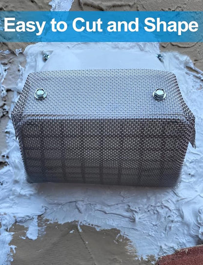 2 Pack Wire Mesh Screen 13.4'' x 9.5'' for Air Vent, 24cm x 34cm, 20 Mesh, 1mm Hole, 304 Stainless Steel Wire Mesh to Prevent Mice, Wasps, Bugs, Rodents, Mosquitoes, Spiders, Squirrels, Easy to Cut