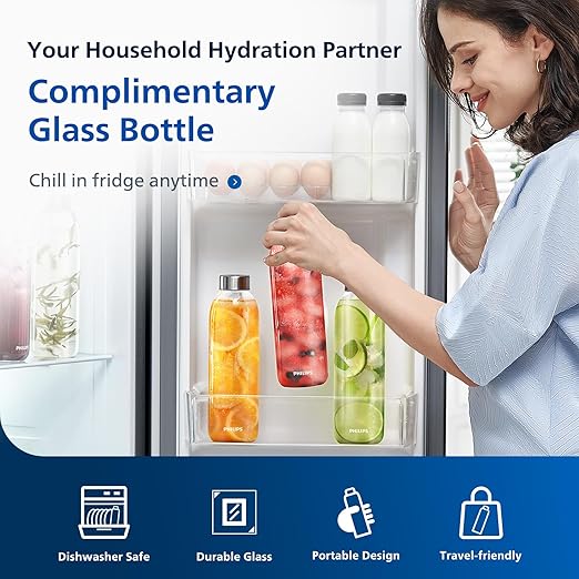 PHILIPS Reverse Osmosis Water Filter Countertop, Compact 5 Stage RO Water Filtration System Purifier Dispenser with Aquaporin Technology, NSF/ANSI 372 Certified, Reduce TDS