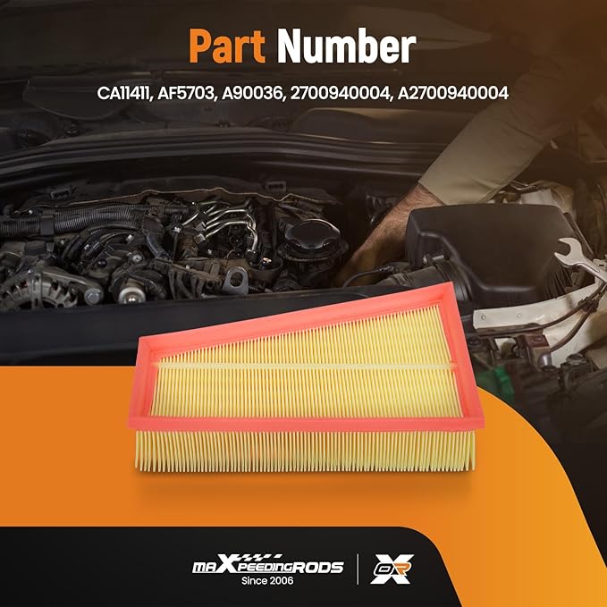 maXpeedingrods CA11411 A2700940004 Engine Air Filter Fit for Infiniti QX30, A180, A200, A220, A250, B180, B200, B220, CLA180, CLA200, GLA250, CLA35 AMG