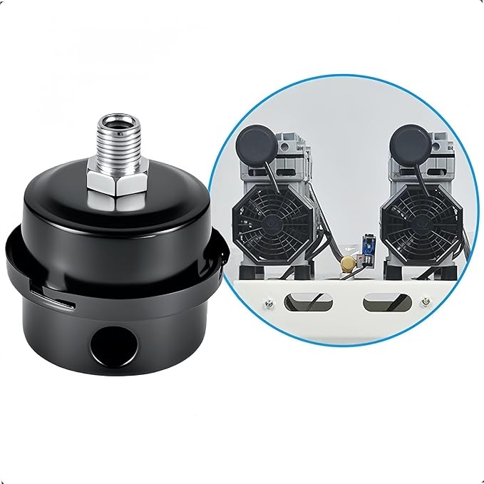 3/4"Thread Air Compressor Silencer Filter,20mm Metal Air Compressor Intake Filter and Noise Muffler,Air Compressor Replacement Parts for Generators,Blowers,Exhaust Ports