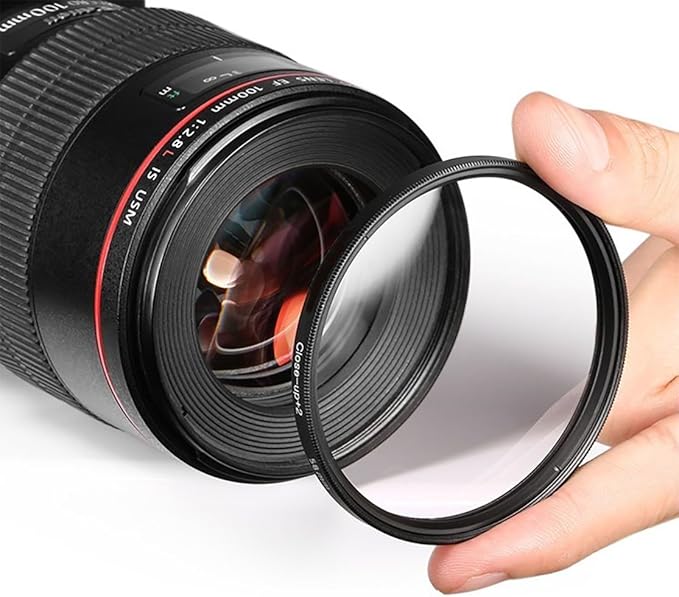49mm Close-Up Filters (+1, +2, +4 and +10 Diopters) for Canon EOS R10, EOS R50, EOS R100 with 18-45mm, EOS M6, EOS M6 II, EOS M50, EOS M50 Mark II, EOS M100, EOS M200 Cameras with 15-45mm Lens