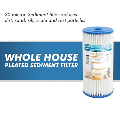 APEC Water Systems CB1-SED10-BB Whole House Sediment Water Filter 10" Home Filtration System