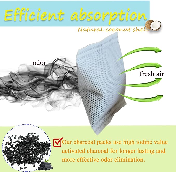 Compost Bin Deodorizers Carbon Filters Compatible with Compost Genie Kitchen Compost Bin, Replacement Coconut Shell Activated Carbon Purifying Deodorizer, 12 Pack