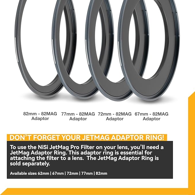 NiSi - JetMag Pro 82MAG NC UV, Magnetic UV Protection Filter, Blocks UV Light Below 390nm, Nano Waterproof Coated Optical Glass, Scratch and Dust Resistant, Ultra-Slim Frame - Adapter Ring Required