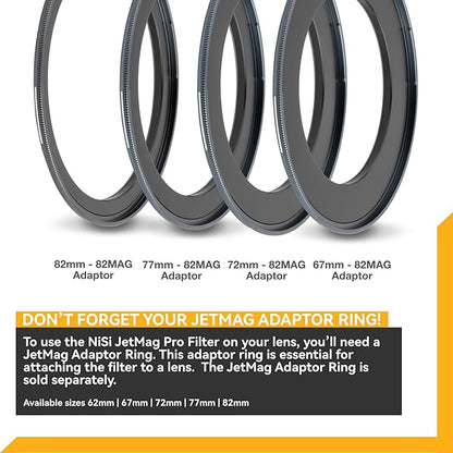 NiSi - JetMag Pro 82MAG NC UV, Magnetic UV Protection Filter, Blocks UV Light Below 390nm, Nano Waterproof Coated Optical Glass, Scratch and Dust Resistant, Ultra-Slim Frame - Adapter Ring Required
