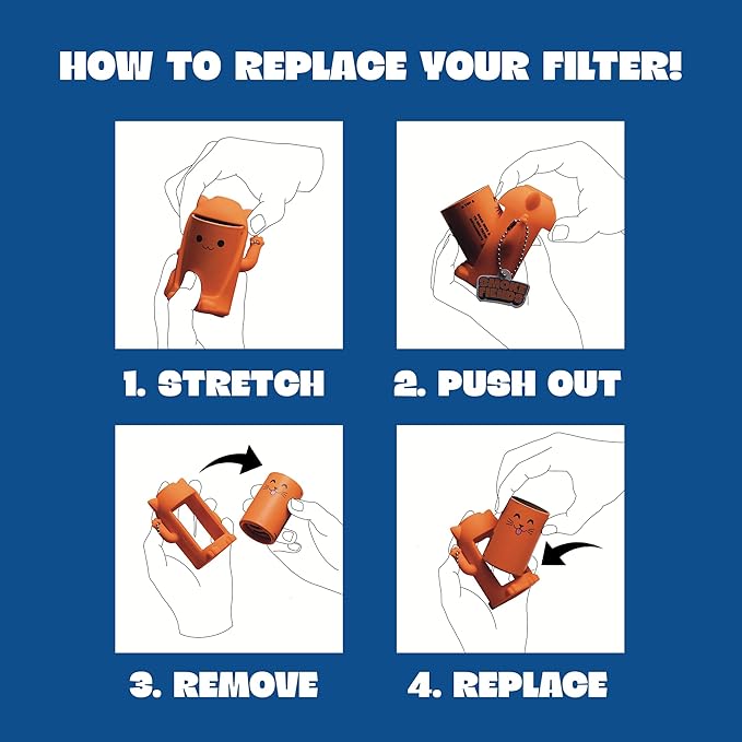 Portable & Eco-Friendly Personal Air Filter | Discreet HEPA & Carbon Filtration | Biodegradable & Up to 300+ Uses | Keychain Design for On-the-Go Freshness (Blaze)