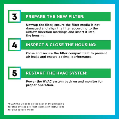 Filterbuy 20x20 Air Cleaner Filter Replacement Pads for Respicaire CG MicroClean 95, Totaline CG1000 Star Series, and More (4-Pack)