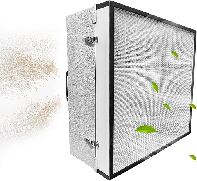 HEPA H14 Filtration Laminar Flow Hood（Include HEPA Filter）,FFU,Updated Fan Filter Unit, Laminar Air Flow Hood (22.6”x22.6”110V), 100/ISO Class 5 Cleanliness, for laboratories/clean rooms/Mushroom Room