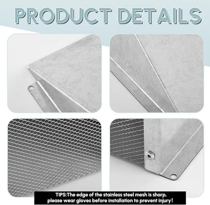 8" x 8" White Galvanized Steel Vent Cover with Mesh Screen, Duct Exhaust/Inlet Rain Deflector Air Outlet Grille Protection Roof Exhaust Hood Vent Cap for Indoor Outdoor Wall Roof Rain Snow