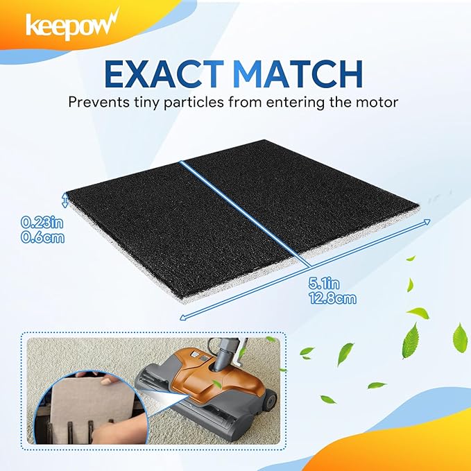 KEEPOW CF-1 Hepa Filter Replacement Compatible with Kenmore Sears Progressive CF-1, Progressive & Whispertone, Panasonic Models, Including 86883, 86880, 20-86883, 2086883, 8175084, 2 Pack